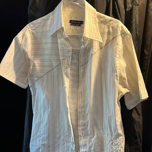 Christopher Wicks clean laundry English laundry Embroidered shirt medium
